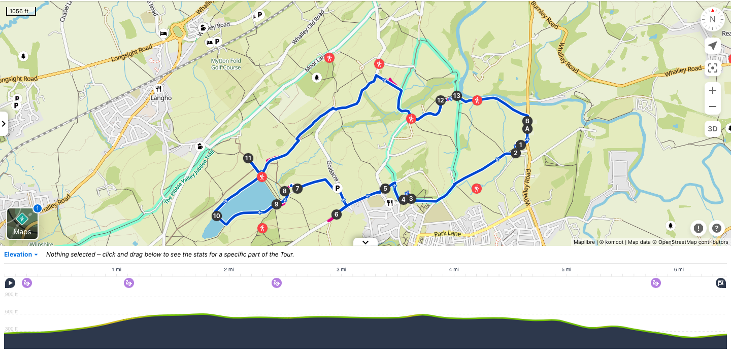 An East Lancashire walk with a carvery at the Game Cock Inn Pub in Great Harwood. Alternative route via The Lord Nelson in Langho or the Park Hotel in Harwood